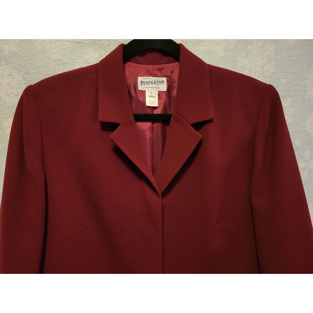 Pendleton Wool Blazer Womens Suit Jacket 14 Vintage Librarian Teacher Secretary